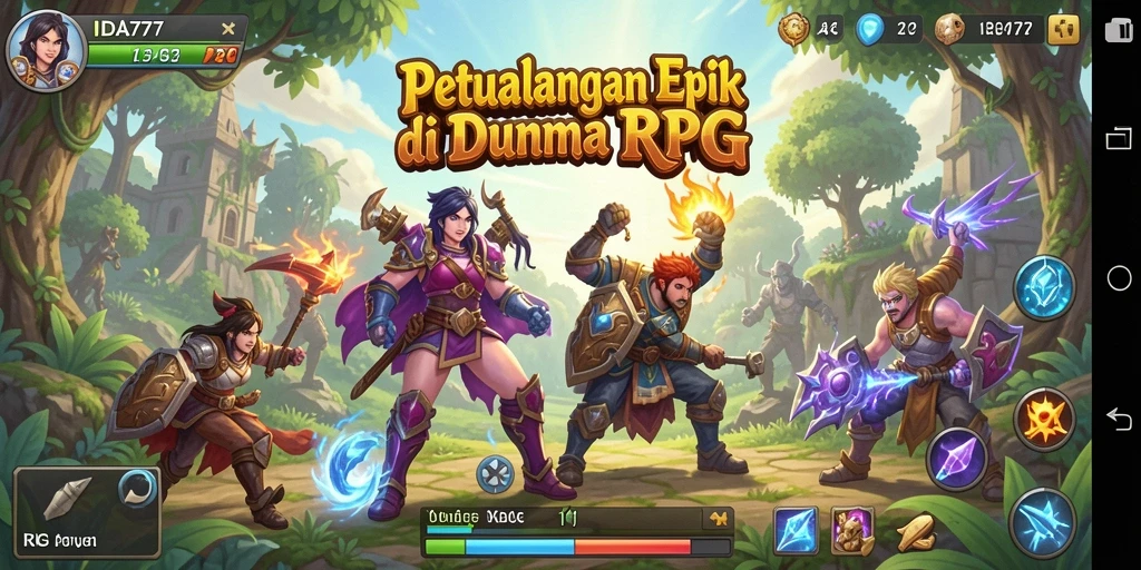Tampilan antarmuka RPG IDA777 yang menarik dan dinamis.