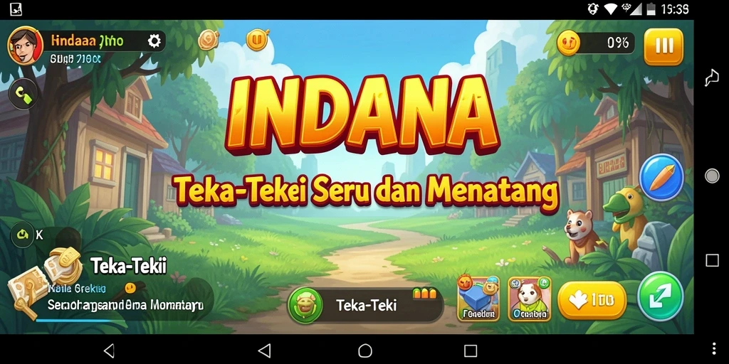 Tampilan antarmuka permainan Teka-Teki INDAAA yang menarik.