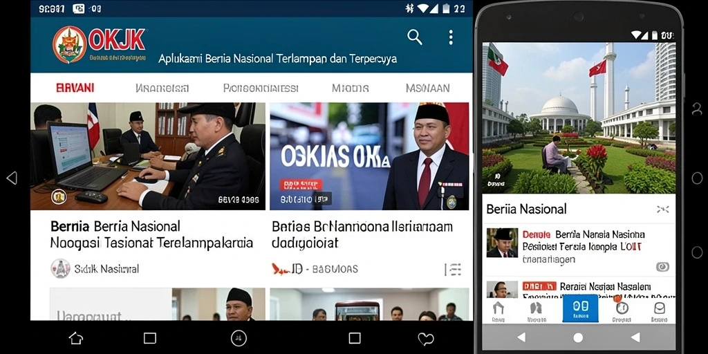 Tampilan antarmuka aplikasi OKJK yang informatif dan menarik.
