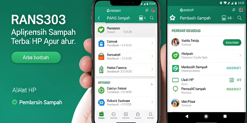 Antarmuka RANS303 yang ramah pengguna dalam fungsi Pembersih Sampah.
