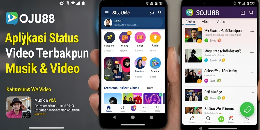 Antarmuka SOJU88 menampilkan pilihan video status yang menarik.